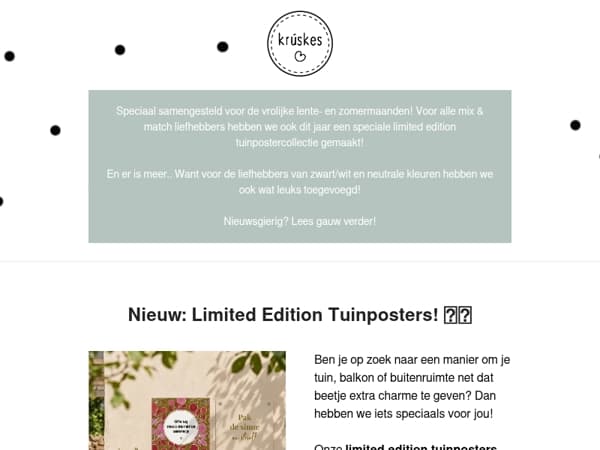 Nieuw: Limited edition tuinposters!