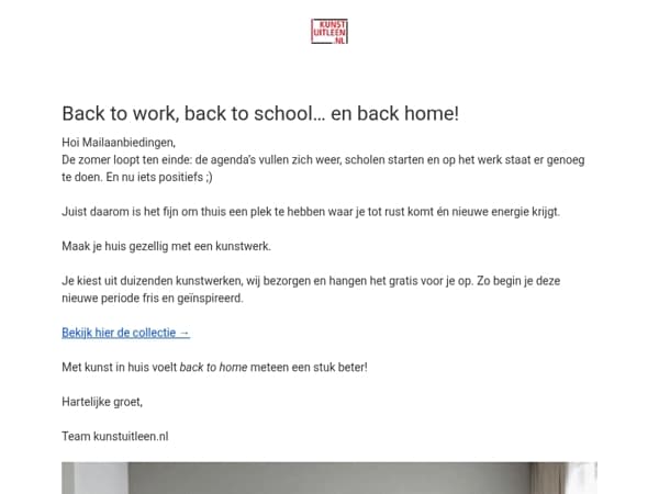 Back to work, back to school… en back home!