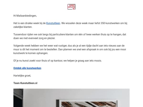 Deze week hangen we 350 kunstwerken op, ook bij jou?