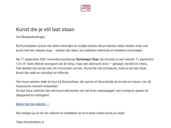 Kunst die raakt en stil maakt.