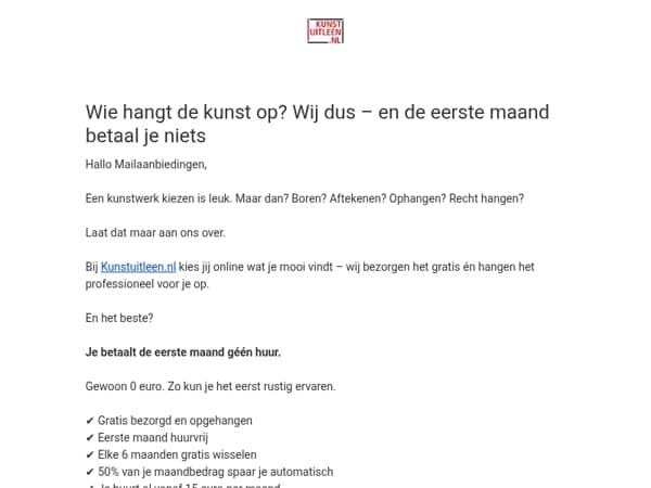 Wie hangt de kunst op?