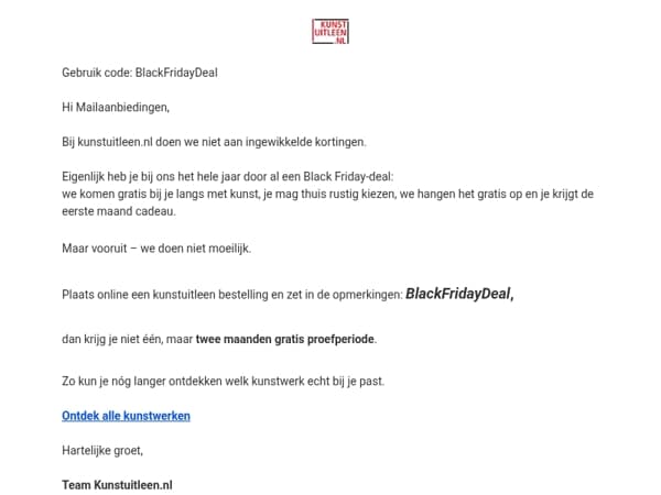 Onze Black Friday deal?