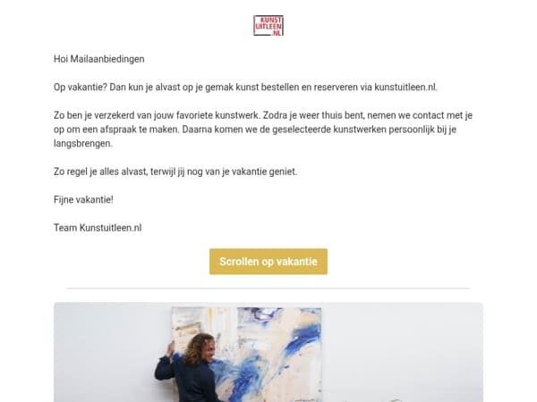 Kunst bestellen, gewoon vanaf je vakantieadres
