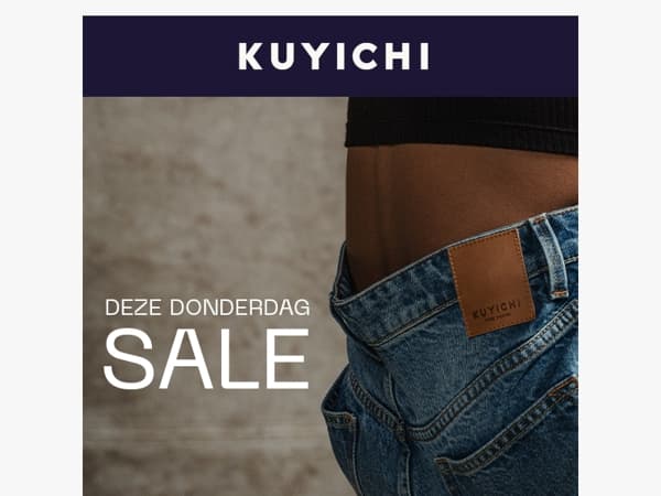 Donderdag start onze sale