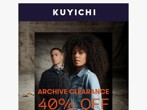 Archive Clearance: 40% korting!