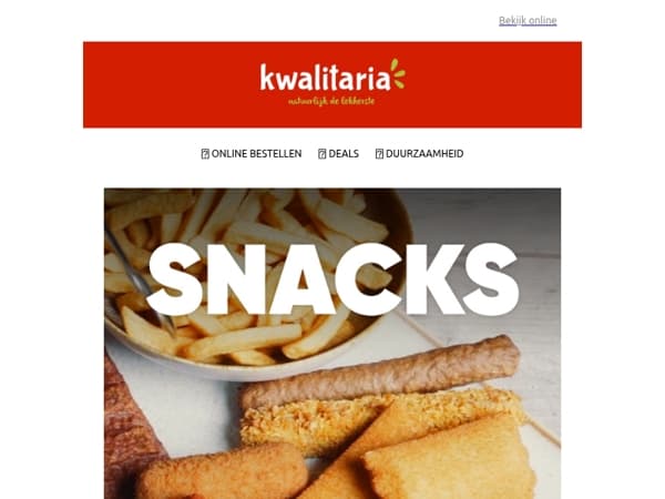 Snacks 1+1 korting!