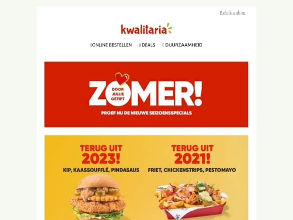 Deze 6 seizoenstoppers zijn terug op ons menu!