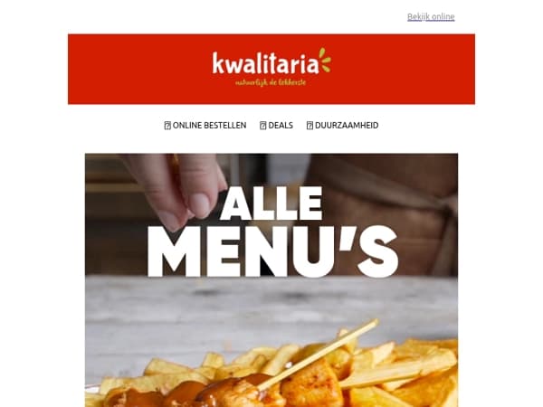 €2,50 korting op alle menu's