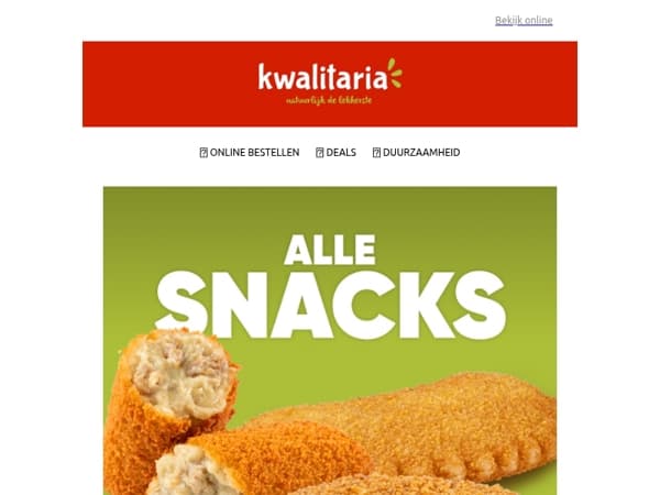 Alle snacks 2+1 gratis!