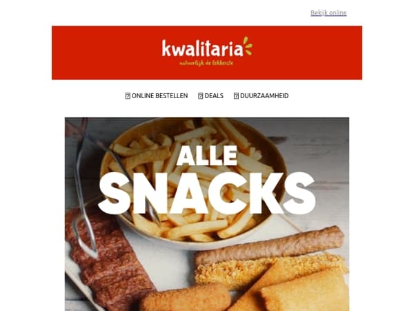 20% korting op snacks!