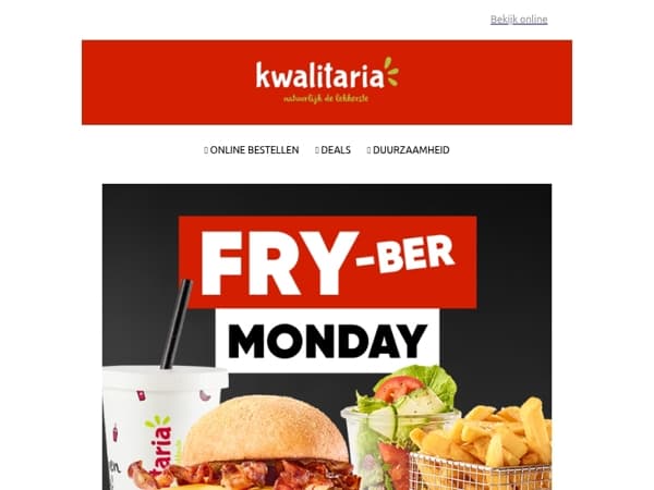 FRY-ber Monday! 10% korting op je bestelling