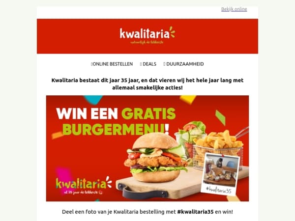 Deel en win! Een gratis burgermenu 🍔