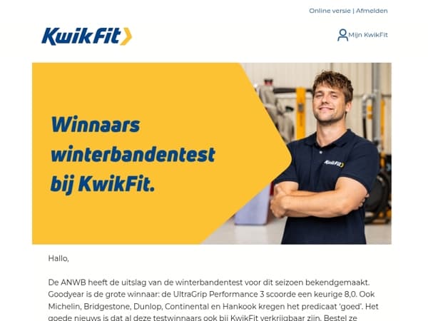 Best geteste banden verkrijgbaar bij KwikFit