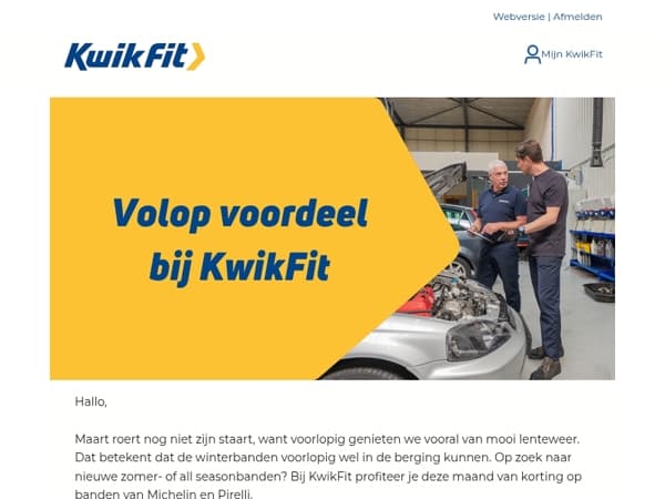 15% korting op Michelin en Pirelli banden