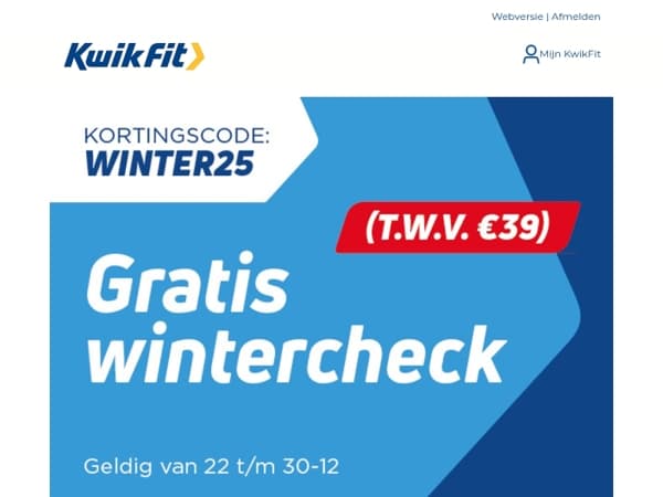 Gratis Wintercheck in december