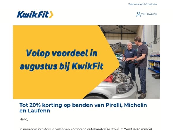 Tot 20% korting op winnaars ANWB bandentest