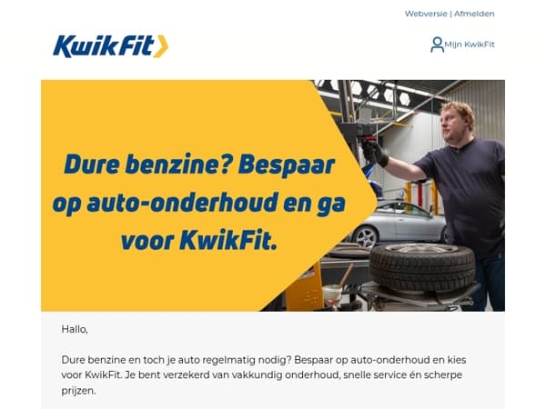 Dure benzine? Kies voor voordelig onderhoud van KwikFit.