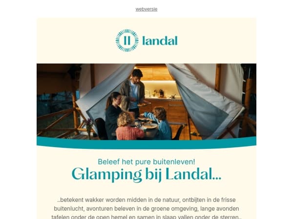 Glamping bij Landal!