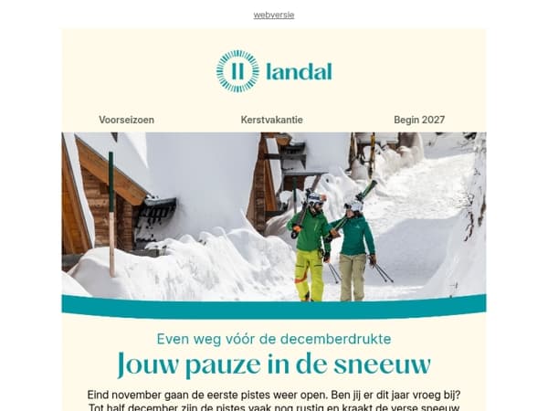 Als eerste de verse sneeuw in