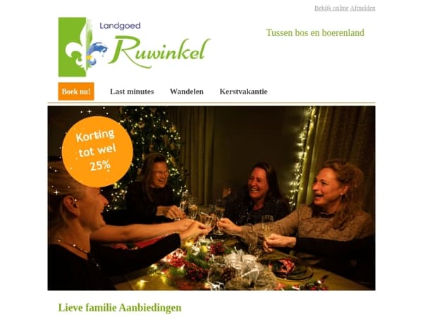Vier een magische kerst op Landgoed Ruwinkel 🎄