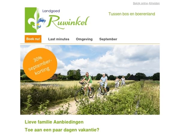 Samen genieten van rust en ruimte