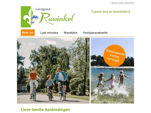 De 20% schoolvakantiekorting is verlengd!