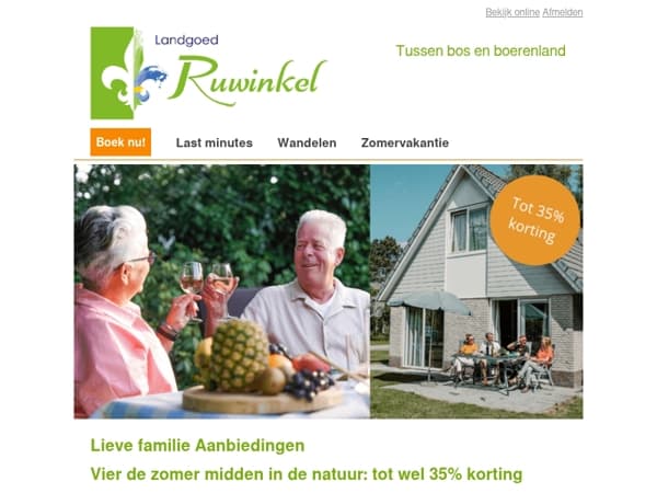 Geniet van uw zomervakantie bij Landgoed Ruwinkel 💚