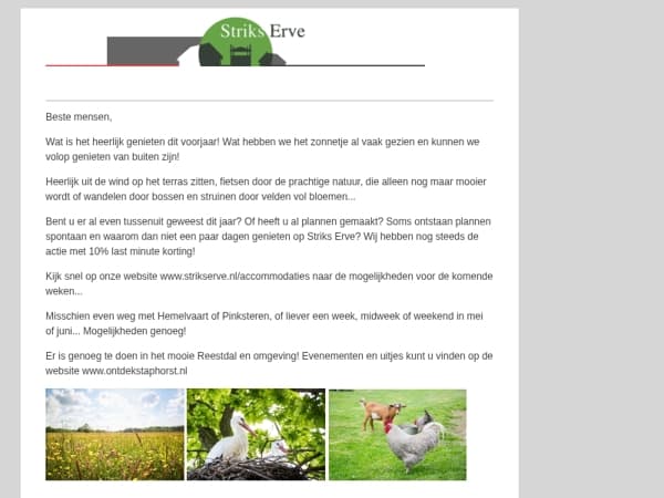 Zonnige groet van Striks Erve