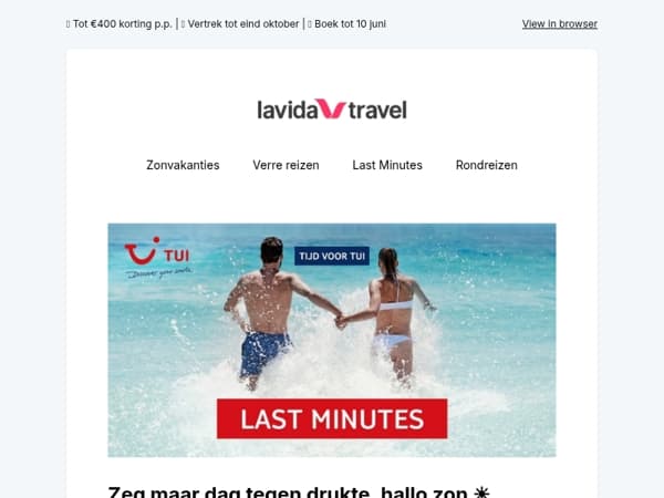 ✈️ Tijd voor TUI – Last Minutes met hoge korting en 5 goedkope zonvakanties