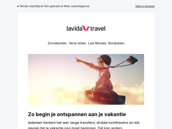 Binnen 30 minuten met een drankje op je ligbed 🍹