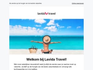 Je bent aangemeld voor de nieuwsbrief van Lavida Travel 😊