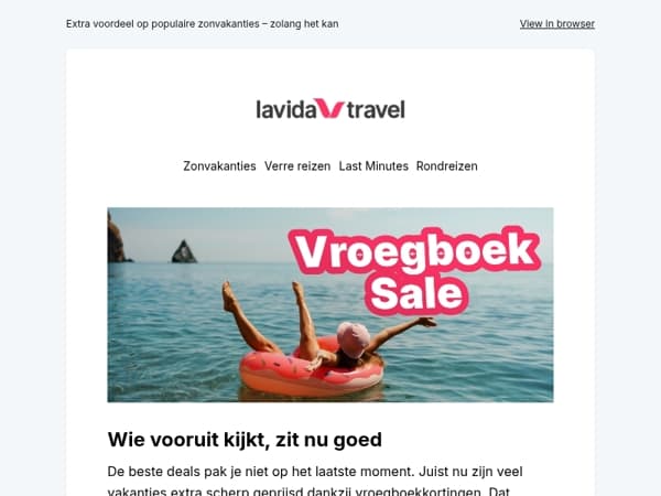 Vroeg boeken loont nu écht 💛