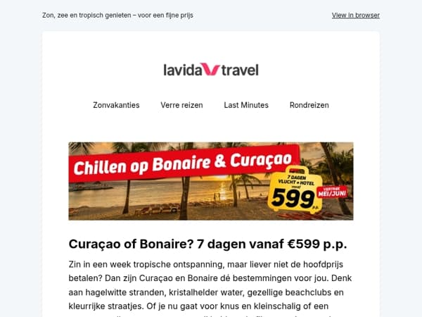 Vanaf €599 p.p. een week naar Curaçao of Bonaire? ✈️