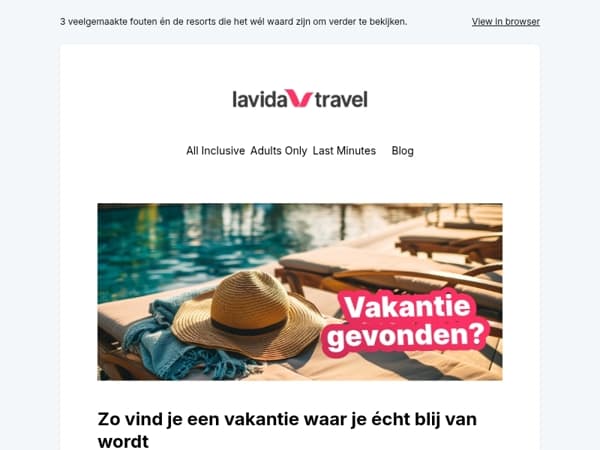 👀 Zo zoek je toch niet naar je vakantie?