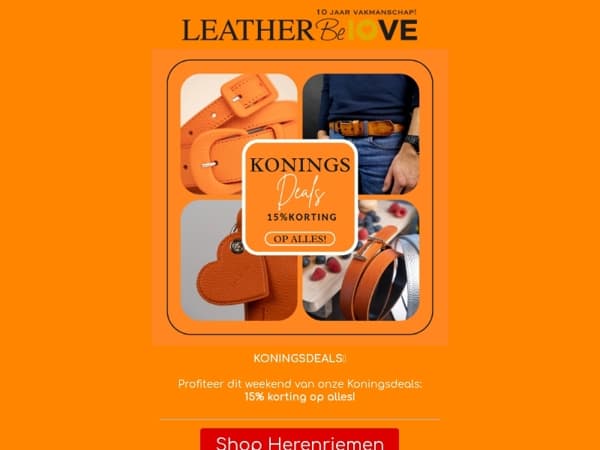 Koningsdeals👑 | 15% korting op de gehele collectie
