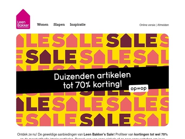 Het is SALE bij Leen Bakker! 🛍️