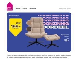 Woonzinnig voordeel! 🏡 Fauteuil Emily nu voor slechts €199,-