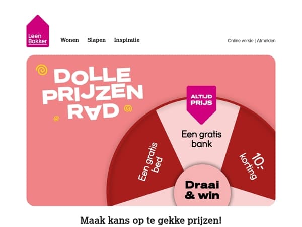 🎡 Draai aan het Dolle Prijzen Rad 🎡