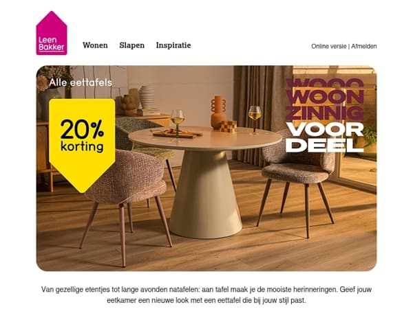 Tijd voor een nieuwe eettafel?
