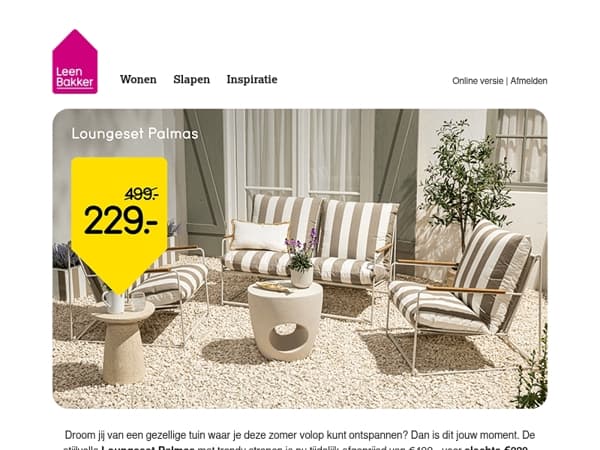 Loungeset Palmas: nu 229,-