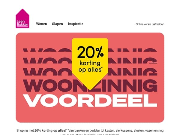 📢 20% korting op alles!* 