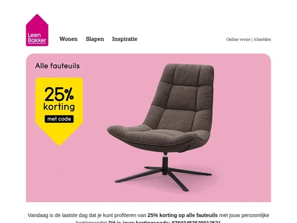 Nog maar 1 dag... -20% op alles!*