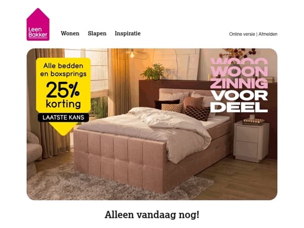 ⏰ Laatste dag: 25% korting!