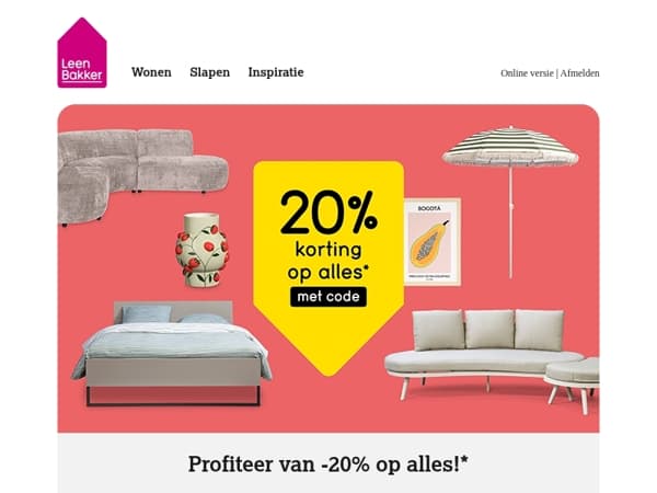 🤑 20% korting op alles!* 