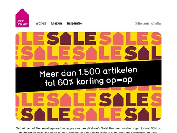Het is SALE bij Leen Bakker! 🛍️