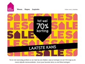 LAATSTE KANS - tot 70% korting