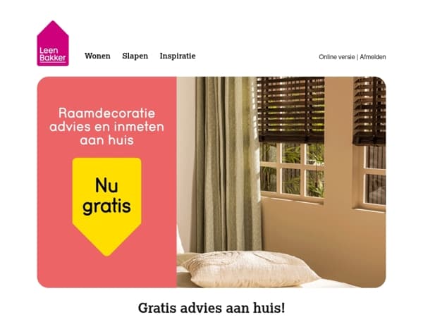 Gratis raamdecoratie advies aan huis