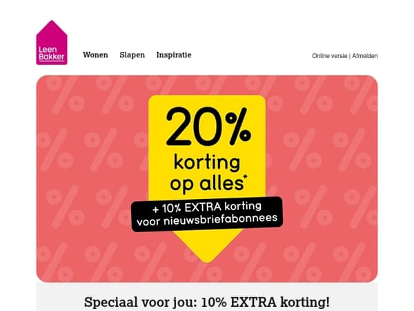 Speciaal voor jou: 10% EXTRA korting!