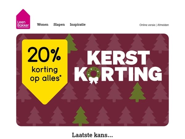 Laatste kans: 20% korting op alles!*