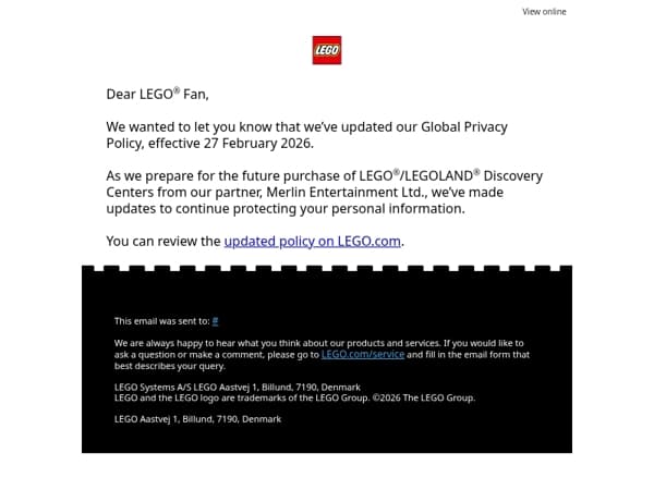 Updates to our privacy policy